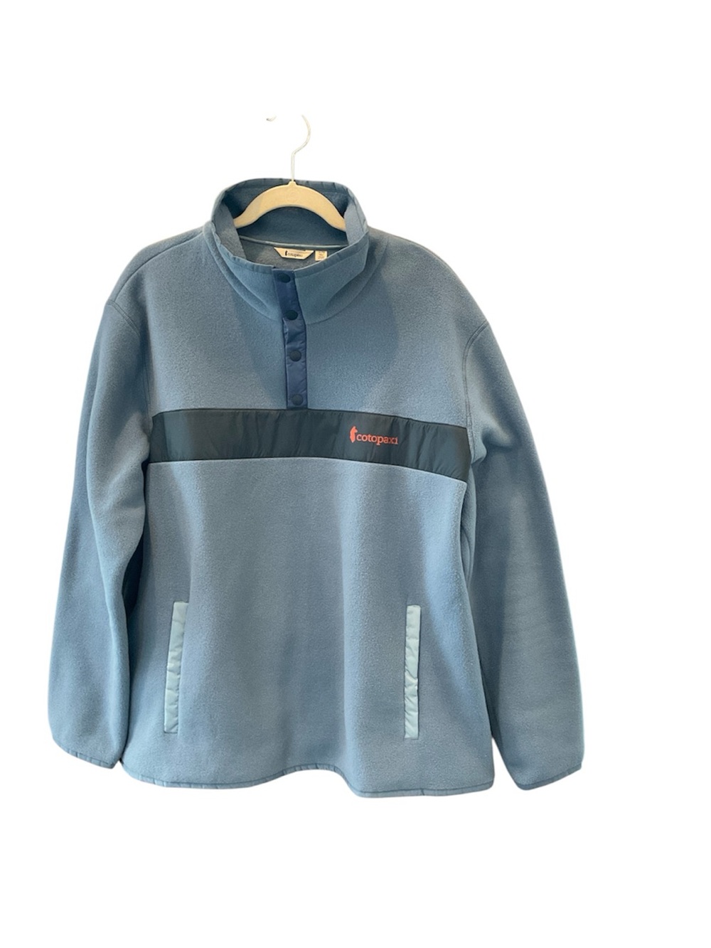 cotopaxi Light Blue and Navy Pullover Fleece